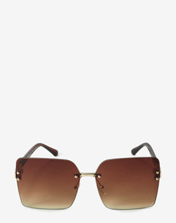 Сонцезахисні окуляри жіночі InBag Sunglasses SM0089-HL313 Gradient Brown Gold з чохлом