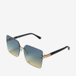 Сонцезахисні окуляри жіночі InBag Sunglasses SM0089-HL313 Gradient Dark Blue-Yellow Gold з чохлом 2
