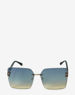 Сонцезахисні окуляри жіночі InBag Sunglasses SM0089-HL313 Gradient Dark Blue-Yellow Gold з чохлом