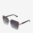Сонцезахисні окуляри жіночі InBag Sunglasses SM0089-HL313 Gradient Gray Gold з чохлом 2