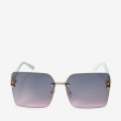 Сонцезахисні окуляри жіночі InBag Sunglasses SM0089-HL313 Gradient Gray-Lilac Gold з чохлом 1