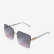 Сонцезахисні окуляри жіночі InBag Sunglasses SM0089-HL313 Gradient Gray-Lilac Gold з чохлом 2