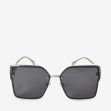 Сонцезахисні окуляри жіночі InBag Sunglasses LS1059 Black Silver з чохлом 1