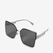 Сонцезахисні окуляри жіночі InBag Sunglasses LS1059 Black Silver з чохлом 2