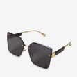 Сонцезахисні окуляри жіночі InBag Sunglasses LS1059 Black Gold з чохлом 2