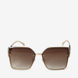 Сонцезахисні окуляри жіночі InBag Sunglasses LS1059 Gradient Brown Gold з чохлом 1