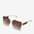 Сонцезахисні окуляри жіночі InBag Sunglasses LS1059 Gradient Brown Gold з чохлом 2