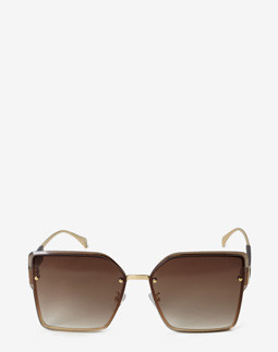 Сонцезахисні окуляри жіночі InBag Sunglasses LS1059 Gradient Brown Gold з чохлом