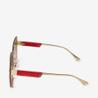 Сонцезахисні окуляри жіночі InBag Sunglasses LS1059 Gradient Brown-Red Gold з чохлом 3