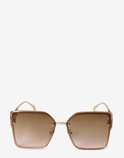 Сонцезахисні окуляри жіночі InBag Sunglasses LS1059 Gradient Brown-Red Gold з чохлом