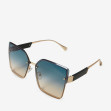 Сонцезахисні окуляри жіночі InBag Sunglasses LS1059 Gradient Emerald Gold з чохлом 2