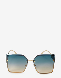Сонцезахисні окуляри жіночі InBag Sunglasses LS1059 Gradient Emerald Gold з чохлом