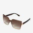 Сонцезахисні окуляри жіночі InBag Sunglasses LS1006 Gradient Brown Gold з чохлом 2