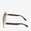 Сонцезахисні окуляри жіночі InBag Sunglasses LS1006 Gradient Brown Gold з чохлом 3