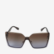 Сонцезахисні окуляри жіночі InBag Sunglasses LS1006 Gradient Brown-Gray Silver з чохлом 1