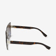 Сонцезахисні окуляри жіночі InBag Sunglasses LS1006 Gradient Brown-Gray Silver з чохлом 3