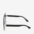 Сонцезахисні окуляри жіночі InBag Sunglasses LS1006 Gradient Dark Gray Silver з чохлом 3