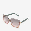 Сонцезахисні окуляри жіночі InBag Sunglasses LS1006 Gradient Brown-Pink Gold з чохлом 2