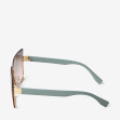 Сонцезахисні окуляри жіночі InBag Sunglasses LS1006 Gradient Brown-Pink Gold з чохлом 3