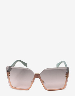 Сонцезахисні окуляри жіночі InBag Sunglasses LS1006 Gradient Brown-Pink Gold з чохлом