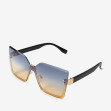 Сонцезахисні окуляри жіночі InBag Sunglasses LS1006 Gradient Dark Blue-Yellow Gold з чохлом 2