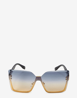 Сонцезахисні окуляри жіночі InBag Sunglasses LS1006 Gradient Dark Blue-Yellow Gold з чохлом