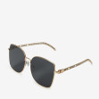 Сонцезахисні окуляри жіночі InBag Sunglasses LS5653 Black Gold з чохлом 2