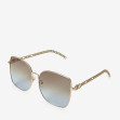 Сонцезахисні окуляри жіночі InBag Sunglasses LS5653 Gradient Brown-Blue Gold з чохлом 2