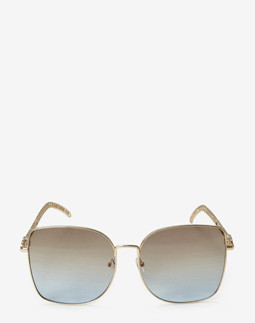 Сонцезахисні окуляри жіночі InBag Sunglasses LS5653 Gradient Brown-Blue Gold з чохлом