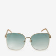 Солнцезащитные очки женские InBag Sunglasses LS5653 Gradient Green Gold с чехлом 1