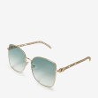 Солнцезащитные очки женские InBag Sunglasses LS5653 Gradient Green Gold с чехлом 2