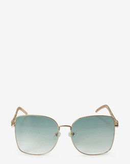 Сонцезахисні окуляри жіночі InBag Sunglasses LS5653 Gradient Green Gold з чохлом