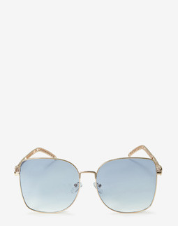 Сонцезахисні окуляри жіночі InBag Sunglasses LS5653 Gradient Blue Gold з чохлом