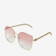 Сонцезахисні окуляри жіночі InBag Sunglasses LS5653 Gradient Pink Gold з чохлом 2