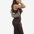 Сумка-багет маленький Regina Notte Dark taupe 4