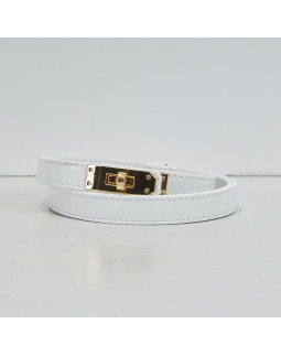 Ремінь 20 мм Regina Notte White (110 см)